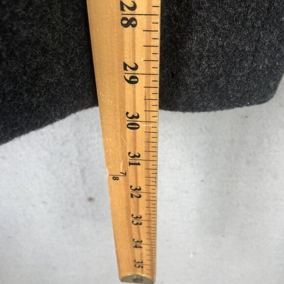 J. Percy Coat Womens Small Gray Hooded Merino Wool Lined Button Front Made USA - Picture 4 of 12